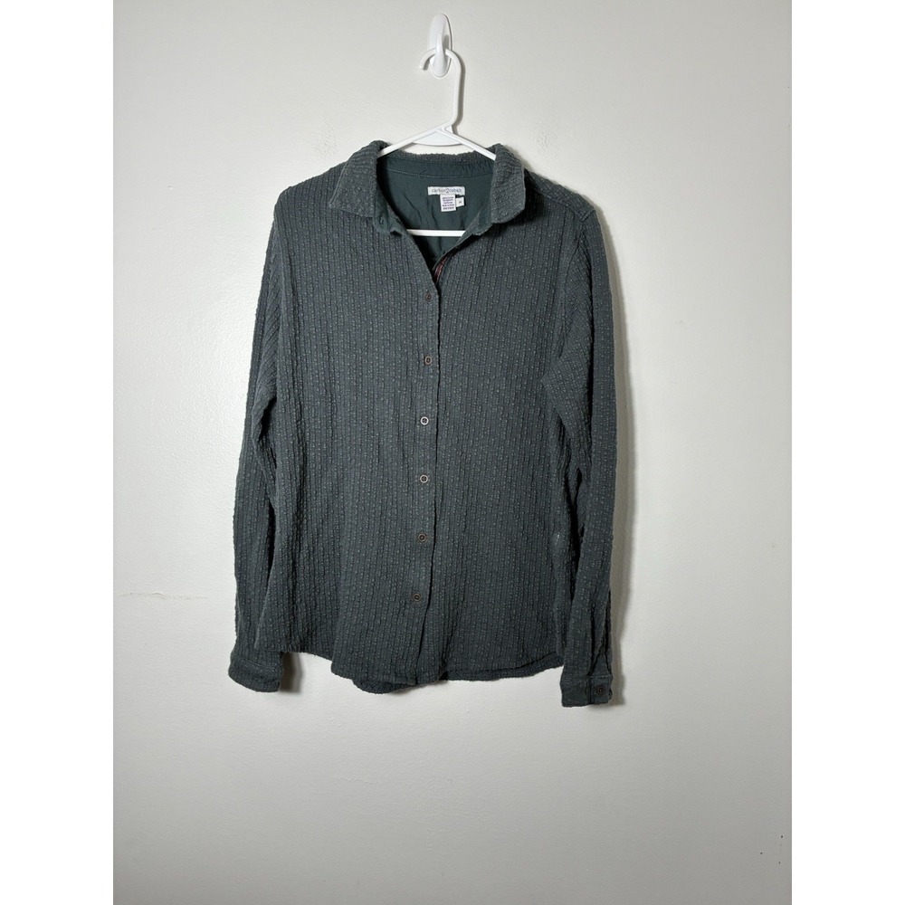 Carbon 2 Cobalt 100% Cotton Corduroy Button Up Shirt Women's M Gorp Core